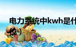 电力系统中kwh是什么单位（kwh是什么单位）