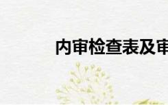 内审检查表及审核内容（内审）