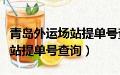 青岛外运场站提单号查询系统（青岛港外运场站提单号查询）
