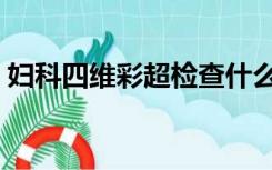妇科四维彩超检查什么（四维彩超检查什么）