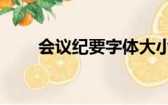 会议纪要字体大小（会议纪要字体）