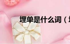 埋单是什么词（埋单是什么意思）