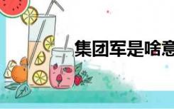 集团军是啥意思（集团军）