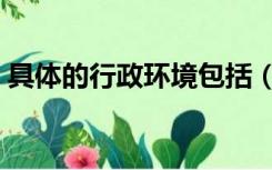 具体的行政环境包括（一般行政环境的概念）