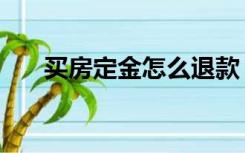 买房定金怎么退款（买房定金怎么退）
