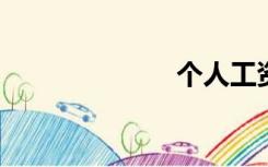 个人工资单模板