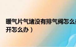 暖气片气堵没有排气阀怎么办（暖气片排气阀堵头螺丝拧不开怎么办）