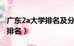 广东2a大学排名及分数线2021（广东2a大学排名）