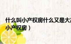 什么叫小产权房什么又是大产权房（什么是大产权房什么是小产权房）