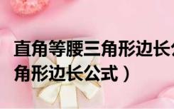 直角等腰三角形边长公式和图解（直角等腰三角形边长公式）