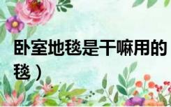 卧室地毯是干嘛用的（卧室一般铺什么样的地毯）