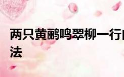 两只黄鹂鸣翠柳一行白鹭上青天是什么修辞手法