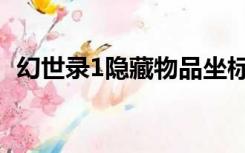 幻世录1隐藏物品坐标（幻世录1隐藏物品）