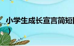 小学生成长宣言简短四年级（小学生成长宣言）
