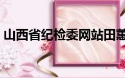 山西省纪检委网站田蕙（山西省纪检委网站）