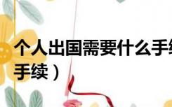 个人出国需要什么手续费（个人出国需要什么手续）