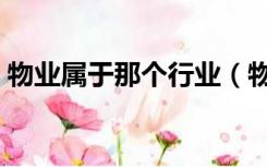 物业属于那个行业（物业属于什么行业类别）