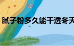 腻子粉多久能干透冬天（腻子粉多久能干透）