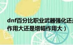 dnf百分比职业武器强化还是增幅（dnf百分比职业用强化作用大还是增幅作用大）