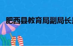 肥西县教育局副局长是谁（肥西县教育局）