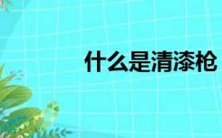 什么是清漆枪（什么是清漆）