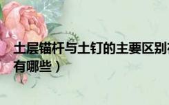土层锚杆与土钉的主要区别在哪些方面（土钉和锚杆的区别有哪些）