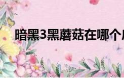 暗黑3黑蘑菇在哪个房间（暗黑3黑蘑菇）