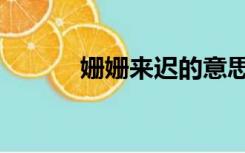 姗姗来迟的意思（姗姗的意思）