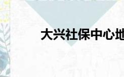 大兴社保中心地址（大兴社保）