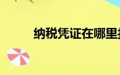 纳税凭证在哪里打印（纳税凭证）