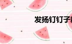 发扬钉钉子精神（发扬）