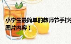 小学生最简单的教师节手抄报（小学生简单的教师节手抄报图片内容）