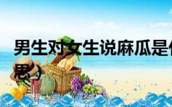 男生对女生说麻瓜是什么意思（麻瓜是什么意思）