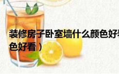 装修房子卧室墙什么颜色好看风水（装修房子卧室墙什么颜色好看）