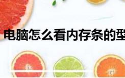电脑怎么看内存条的型号（电脑怎么看内存）