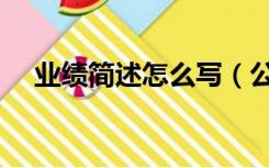 业绩简述怎么写（公司业绩介绍怎么写）