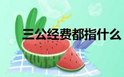 三公经费都指什么（三公经费指什么）