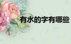 有水的字有哪些（有木有水的字）