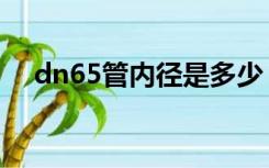 dn65管内径是多少（dn65管径对照表）