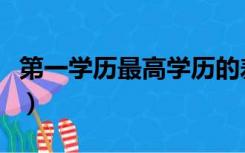 第一学历最高学历的差别（第一学历最高学历）