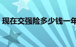 现在交强险多少钱一年（车辆交强险多少钱）