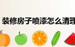 装修房子喷漆怎么清理（房子装修怎么喷漆）