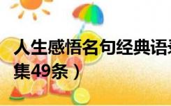 人生感悟名句经典语录（经典人生感悟名句合集49条）