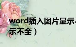word插入图片显示不全（word插入图片显示不全）
