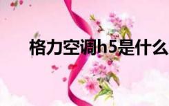 格力空调h5是什么意思?外机风叶不转