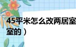 45平米怎么改两居室（45平米房怎么装修成2室的）