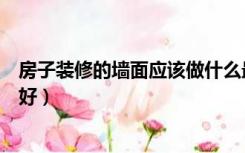 房子装修的墙面应该做什么最好（房子装修墙面怎么装比较好）