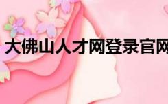 大佛山人才网登录官网（大佛山人才网登录）