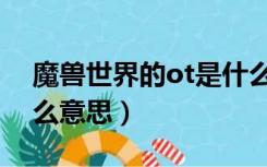 魔兽世界的ot是什么意思（魔兽世界ot是什么意思）
