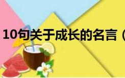 10句关于成长的名言（有关成长的名言语句）